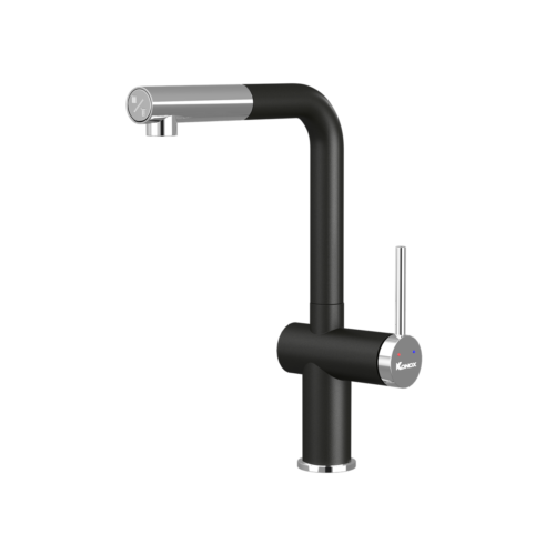 Vòi rửa chén dây rút Konox Stream Smart Black